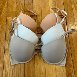 Set of 3 Danskin Women's Seamless Padded Bras - Neutral Tones